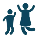 Picto représentant la présence de clubs enfants dans un village vacances familles VTF