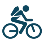 Picto représentant la possibilité de pratiquer le cyclisme à proximité d'un village vacances familles VTF
