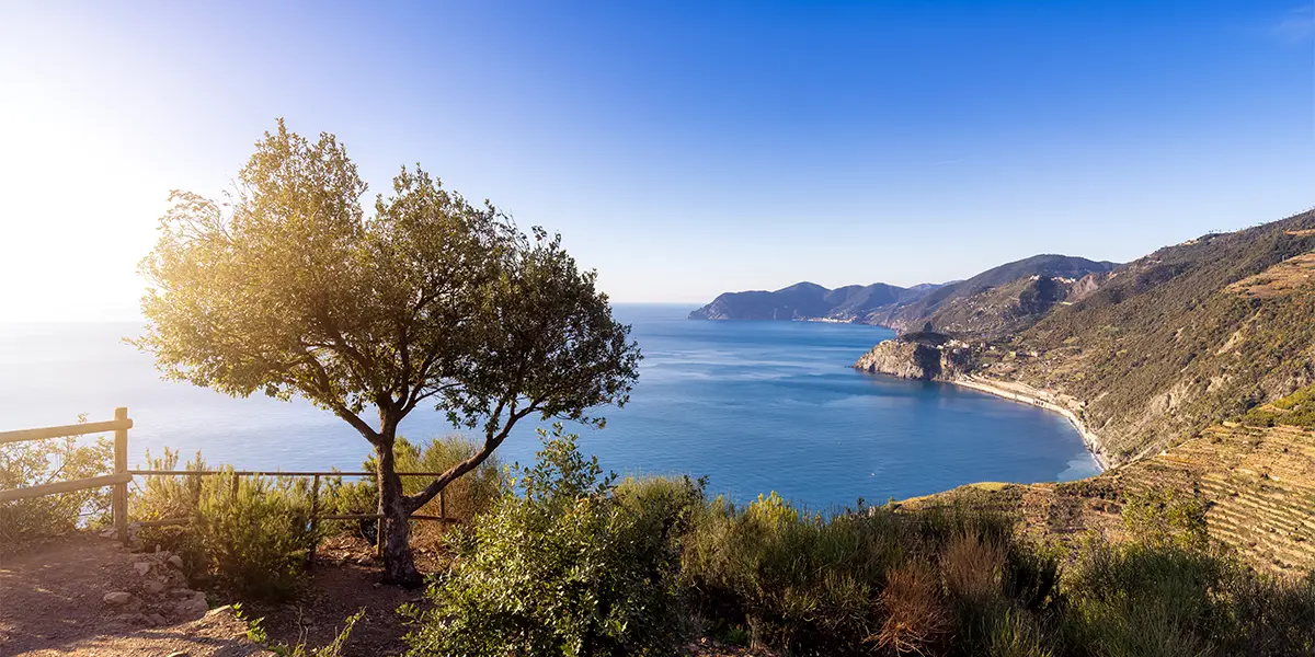 Paysage en Ligurie (Italie) en vacances avec VTF
