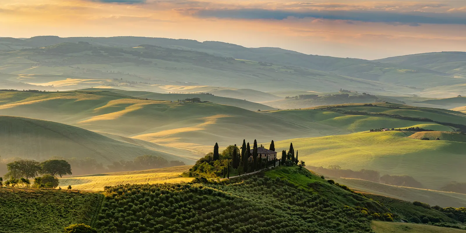 Paysage de Toscane en Automne pour des vacances avec VTF
