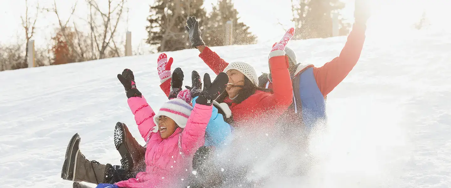 Family vacation in the snow