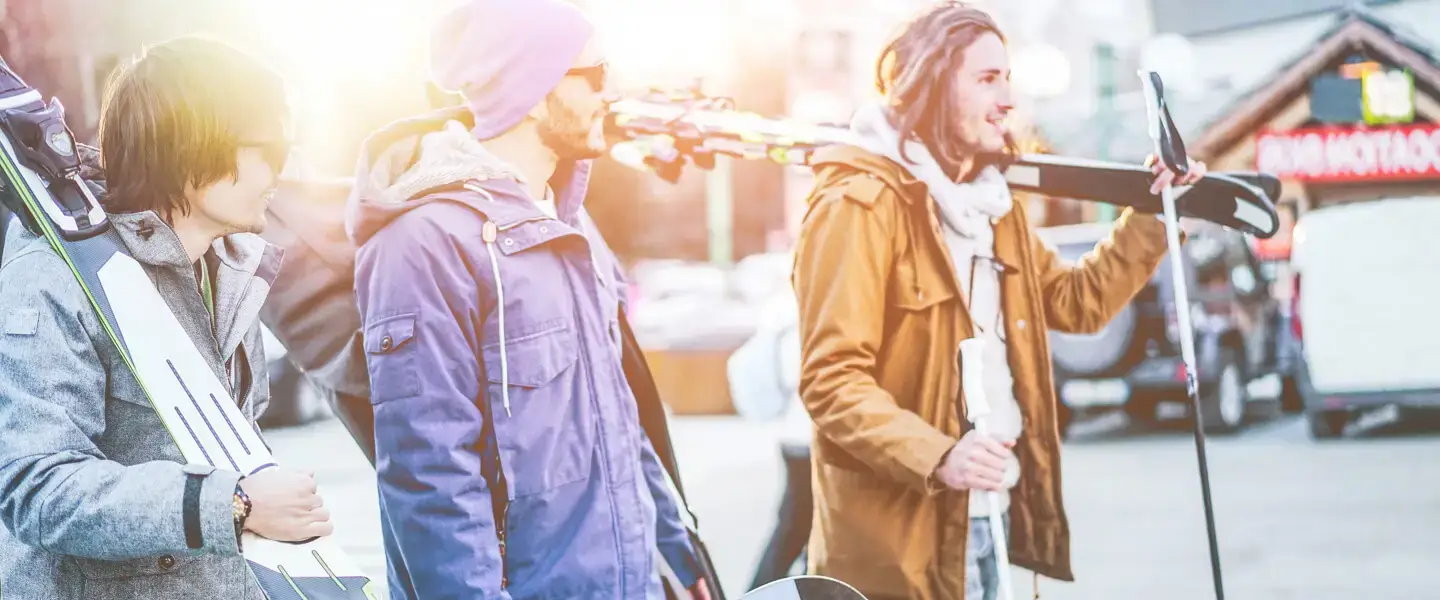 Going to the mountains with friends