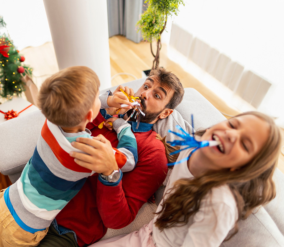Fête de noël en famille